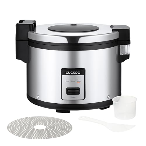 CUCKOO Commercial Rice Cooker & Warmer, Extra Large Rice Cooker 30-Cup Uncooked / 60-Cup Cooked, Professional Industrial Grain Cooker with Large Capacity, Easy One-Touch Operation, Silver (CR-3055)