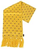 Knightsbridge Neckwear Mens Polka Dot Silk Scarf - Yellow/Navy