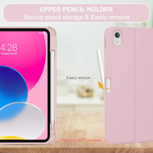 Soke for iPad (A16) 11th/10th Generation Case with Keyboard(2025/2022)-7 Color Backlight Wireless Detachable Folio Keyboard Cover with Built-in Pencil Holder for iPad 11/10.9 inch, Pink by Soke - Image 3