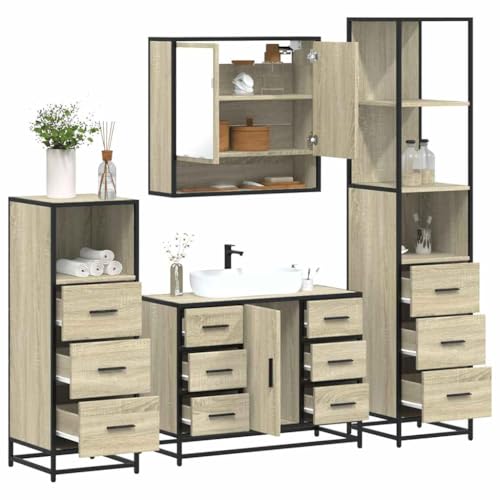 Mobiliario de baño de contrachapada resistente con acabado roble premium 3