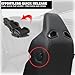 Spec-D Tuning Black PU Leather + Premium Suede w/Red Stitching, Fully Reclinable Racing Seat w/Dual Sliders, Pair, 4 Point Harness Compatible, 2 Seats
