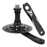 【Proceso】: El juego de bielas hueco integrado de la bicicleta está anodizado CNC, adecuado para 10 velocidades y 30 velocidades.