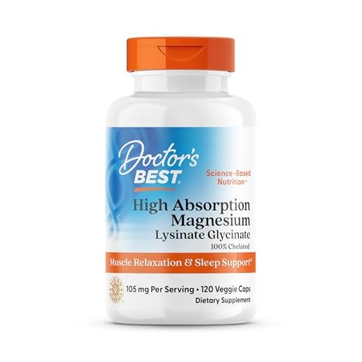 Doctor's Best High Absorption Magnesium Lysinate Glycinate, Easy to Swallow, 120 Ct