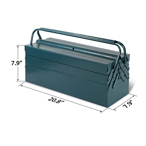 Cantilever Tool Box Wbllg 21 Inch Metal Tool Box Portable Folding Storage Box With 3-Layer 5-Tray Multi-Function Tool Organizer #TOP2