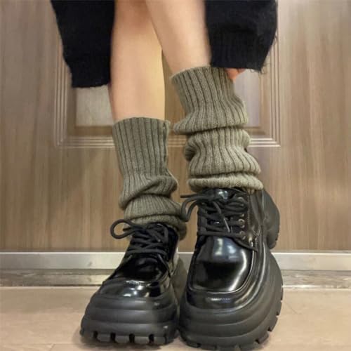 Image of Womens And Girls Kawaii Leg Warmers 80s Harajuku Lolita Japanese Legwarmers Ankle Socks Knit Stockings Boot Socks