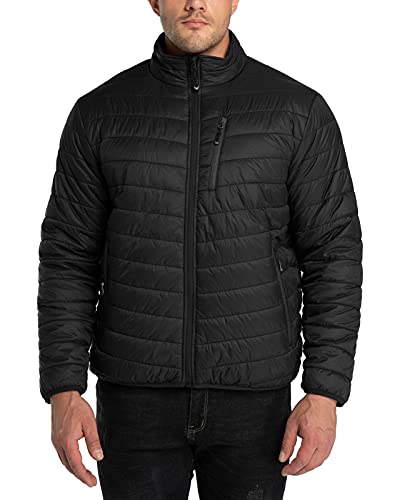 33,000ft Men's Lightweight Packable Insulated Puffer Winter Jacket, Water-Resistant Warm Quilted Down Alternative Puffy Coat 33,000ft Men's Lightweight Packable Insulated Puffer Winter Jacket, Water-Resistant Warm Quilted Down Alternative Puffy Coat