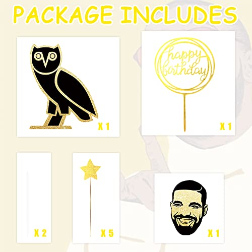 Drake Cake Toppers Set, Birthday Party Supplies, Stars Cake Decorations Party Supplies #TOP2