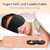 3D Sleep Mask for Men&Women, 2 Pack Contour Eye Masks for Sleep, Side Sleeping Mask for Men&Women, Blackout Eye Mask for Sleeping Eye Mask, Airplane Travel Essentials for Men, Meditation Black & Black