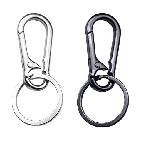 2 Pcs Zinc Keychain Clip Key Ring Cover
