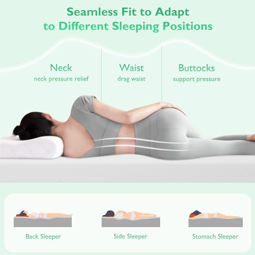 Image of FDW | 6 Inch Twin XL Mattress | Medium Firm | Gel Memory Foam Mattress | White | Bed in a Box, CertiPUR-US Certified | Pressure Relief, Cooling Ventilated Foam | Washable Removable Cover