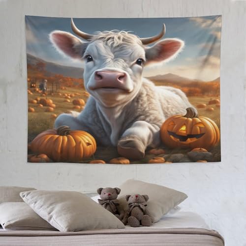 Tapisserie vache de 150x200cm pour décoration murale de salon