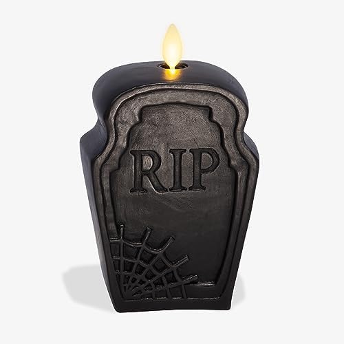 Amazon.com: Luminara Black Flameless Candle RIP Tombstone Figural (2