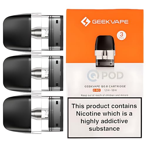 Geekvape Sonder Q Pods - MTL & RDTL Vaping, TPD Compliant Ecig, 2ml No Nicotine (0.8ohm | 12-18W)