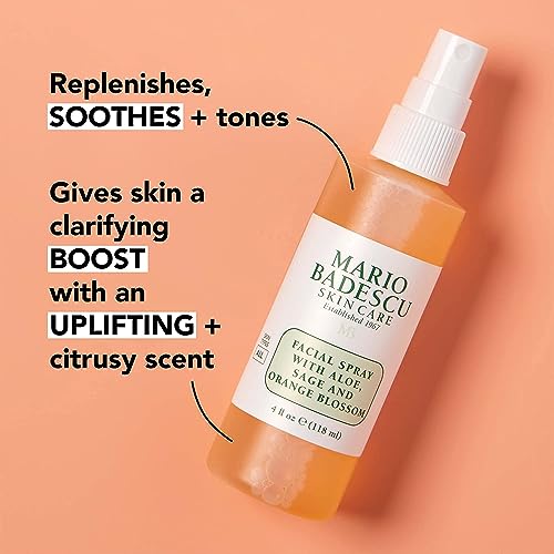 Image of Mario Badescu Facial Spray for All Skin Types, Face Mist that Hydrates and Restores Balance, Helps to Soothe the Skin Suitable for Men & Women, Travel Size