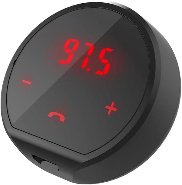 Avantree CK310 Bluetooth FM Transmitter for Car, Wireless Radio Adapter Hands Free Car kit with Magic Tape, Auto Power On Off with Car, Rechargeable Or USB Wired, Stereo Receiver for Music Call, 7H