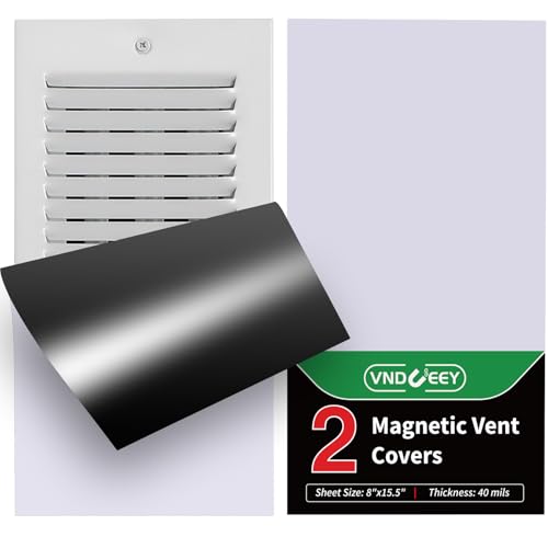 VNDUEEY Magnetic Vent Covers, 8 x 15.5 inch, 2 Pack Strong Vent Covers for Home Floor Standard Air Registers, Wall, Ceiling Vents, Air Vent Covers for RV, Home HVAC and AC Vents