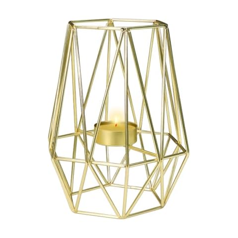 Realand Gold Geometric Tealight Candle Holder Cover
