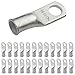 SELTERM 25 Pack 6 Gauge 6 AWG 1/4" Stud UL Marine Grade Ring Terminal Lugs Battery Cable Tinned Copper Eyelets
