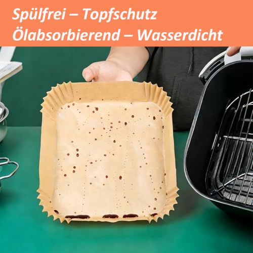120 Stück Airfryer Backpapier Zubehör für Philips Airfryer 4000 Series Stacked Dual Basket, Heißluftfritteuse Backpapier Air Fryer Zubehör für Philips NA460 NA462 10L, Ninja AF400EU SL400EU