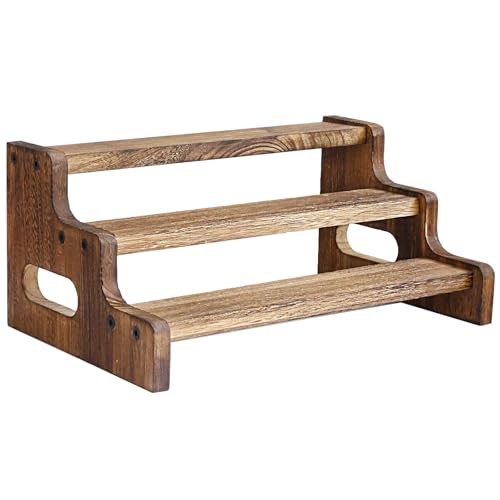 3-Tier-Spice-Rack-138-Inch-Wood-Step-Shelf-Countertop-Spice-Storage-Holder-Kitchen-Pantry-Cabinet-Organizer-Cupboard-for-Spice-Bottles-Jars-Seasonings-Baking-SuppliesBathroom-Organizer 3-Tier Spice Rack, 13.8 Inch Wood Step Shelf Countertop Spice Storage Holder, Kitchen Pantry Cabinet Organizer Cupboard for Spice Bottles, Jars, Seasonings, Baking Supplies,Bathroom Organizer - Image 1