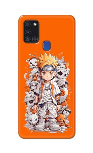 Image of Plastic Printfidaa Printed Hard Back Cover Case For Samsung Galaxy A21S Back Cover (Famous Anime Cartoon Character) -112, Multicolor