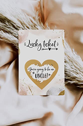 Image of Joli Coon Pregnancy announcement scratch cards - You are going to be an uncle - Uncle pregnancy scratch off announcement with envelope