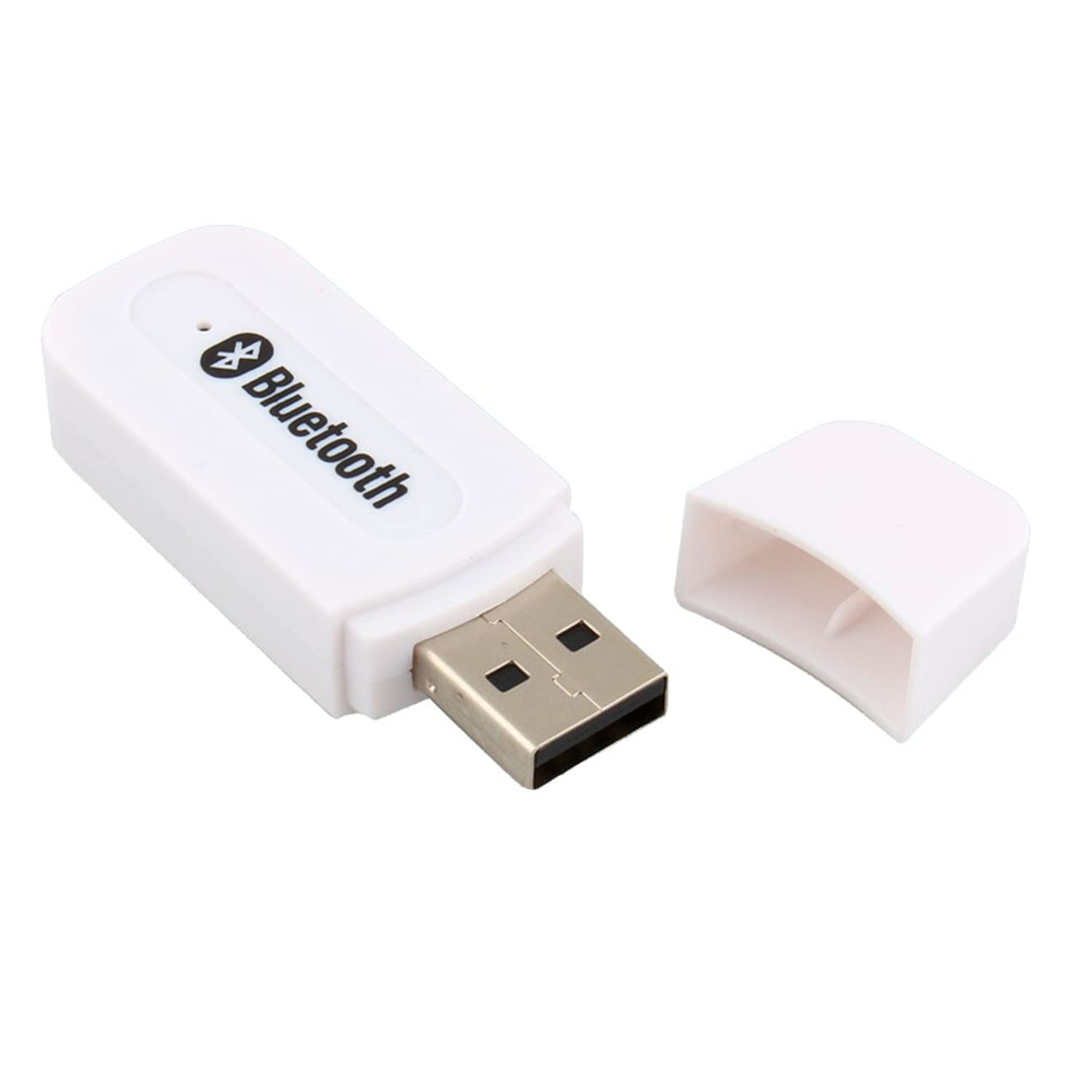 3.5mm Jack USB Wireless Bluetooth Music Audio Receiver Dongle Adapter compatible with Aux Car PC IOS/Android (white)-image-28