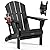 MUCHENGHY Folding Adirondack Chairs Patio Chairs Outdoor Adirondack Chair Weather Resistant Chair for Patio, Outside, Deck, Backyard, Fire Pit Chair, Campfire Chairs (Black)