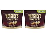 Special Dark Chocolate, Hershey’s Nuggets Share SIze Dark Chocolate, Mildly Sweet with Almonds, Ideal Snacks to Satisfy Kids and Adults Sweet Tooth, 2 Packs of 10.1 Oz