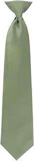Boys Clip on Tie Solid Neck Tie for Toddlers, Kids and Teens Up to 15 Years Old