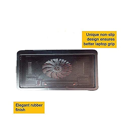 Image of BKN Notebook Cooling Pad Ergonomic Laptop Cooler with 1 Quite Big LED Fans, Laptop Stand, USB Ports, Suitable for Upto 14 /15.6 inch Laptops