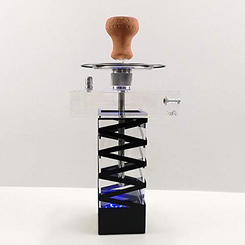 Rteanb Huka Micro Moderne Acryl-Blase Shisha mit einem Schlauch Big Smoke und bunten LED-Licht Shisha Set for… – Bild 6