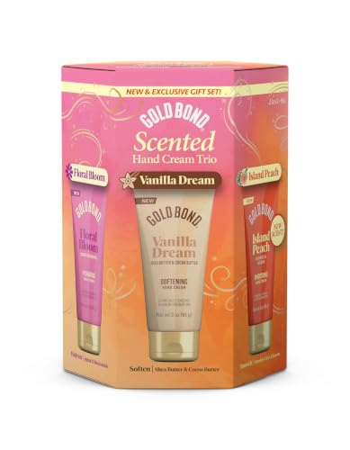 Gold Bond Scented Hand Cream Travel Size Lotion Gift Set 3-pack, 3 oz. each - image 1