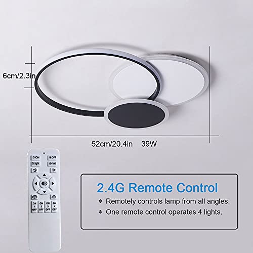 Plafonnier LED dimmable 39W télécommande contre fatigue visuelle - 8