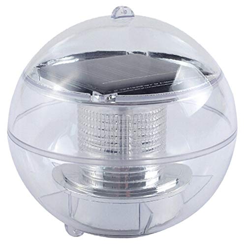 IBISHITAOXUNBAIHUOD Bottom Metal Solar Led Light Control Water Floating Water Lamp Colorful Color Waterproof Pond Floating Water Ball Lamp