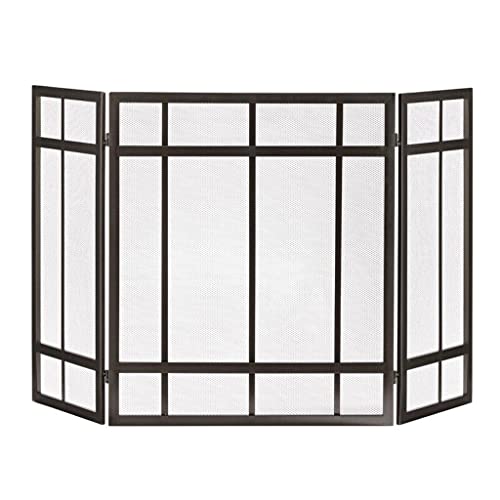 Salvachispas para chimenea panel protector de hierro con red metálica para salón y hogar 2