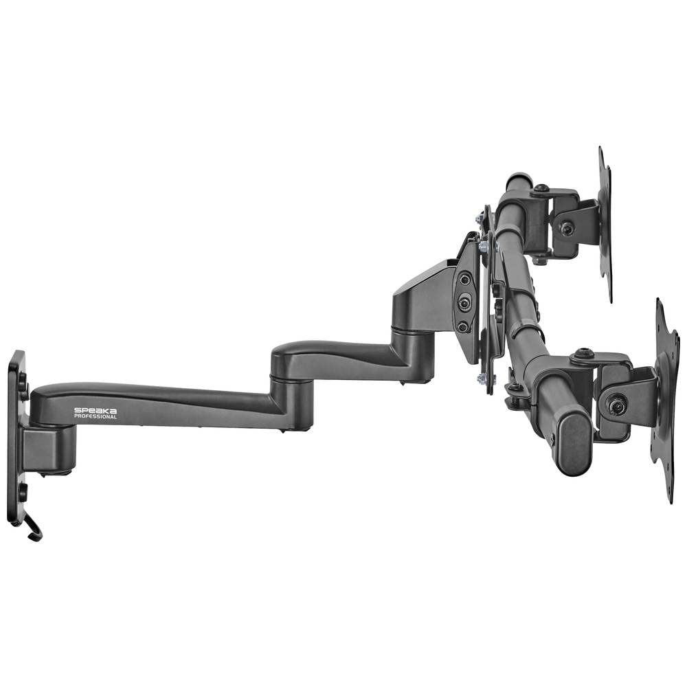 Speaka Professional SP-TVM-512 - Supporto da Parete per Monitor 2 x 33,0 cm (13) - 68,6 cm (27), Girevole, orientabile