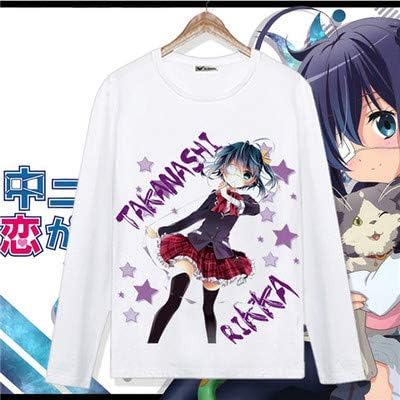 Amazon Giraffe 中二病でも恋がしたい 小鳥遊 六花 たかなし りっか夏のファッション かわいいコットンブラックホワイト半袖tシャツ大アニメマンガアニメtシャツカジュアルジャージスウェットシャツ大人学生男性女子高校生 Xxl コスプレ 仮装 通販