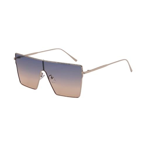 Mad Shade Sunglasses for Men & Women, Elegant Monochrome Visor Glasses Gradient Lens, Summer Eyewear with UV400 Protection