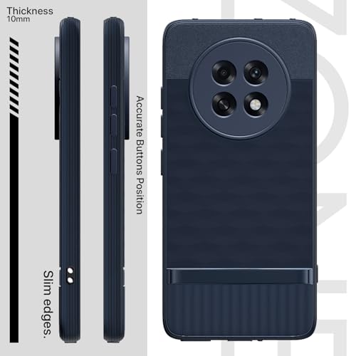 Image of Pikkme Back Cover for Oppo F31 Pro Plus 5G Camera Protection 3D Hexa Cube Design Silicone Protective Bumper Case (Blue)