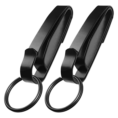 JOTOVO Tactical Stealth Key Ring Holder Special for Police and Fire Agencies Duty Belt, Double Side Quick Release Key Holder with Detachable Keyring (2.25-Inch Max)- 2 PACK Cover
