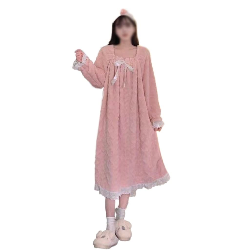 Robe d'hiver rose pyjama velours corail femme pour ne plus avoir froid