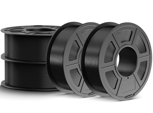 Image of JAYO High Speed PLA Filament 1.75mm 4.4KG Bundle, Rapid PLA 3D Printer Filament for Fast Printing up to 600mm /s, Dimensional Accuracy + /- 0.02mm, 4 Pack 1.1kg Spool (Black)