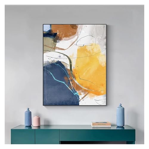 Tableau déco nature 3 pièces aquarelle géométrique 50x70cm
