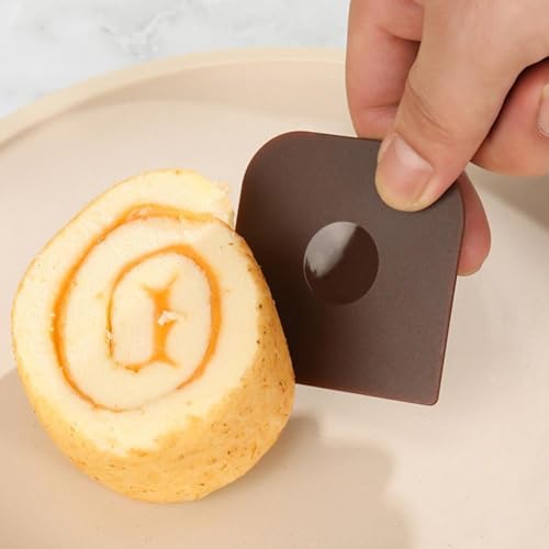 Image of Brown Pan Scrapers,Dish Scraper for Cast Iron,Cast Iron Cleaner Scraper Food Scraper,Non Scratch for Pot Cleaning Scraper Cleaning Grease