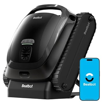 Beatbot AquaSense 2 Aspirador de pó robótico sem fio, estacionamento de superfície inteligente, limpeza de linha de água de passagem dupla, limpa piso, paredes e linha de água, piscinas acima e no