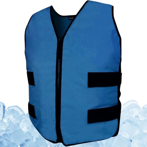Blobuste Adjustable Cooling Vest with 84 Ice Cells for Men & Women (S-5XL), Reusable Ice Pack Vest...