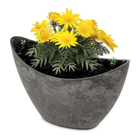 Bac à plantes ovale anthracite - matches21 Cover