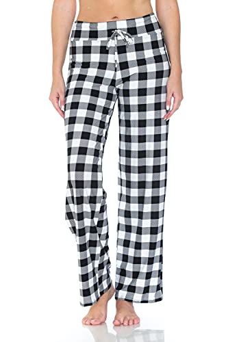 Image of Leggings Depot Women's Wide Leg Drawstring Pajama Pants for Lounge, Sleep | Soft, Breathable Poly-Span, Drawstring Waist, Comfy, Casual, Yoga, Everyday