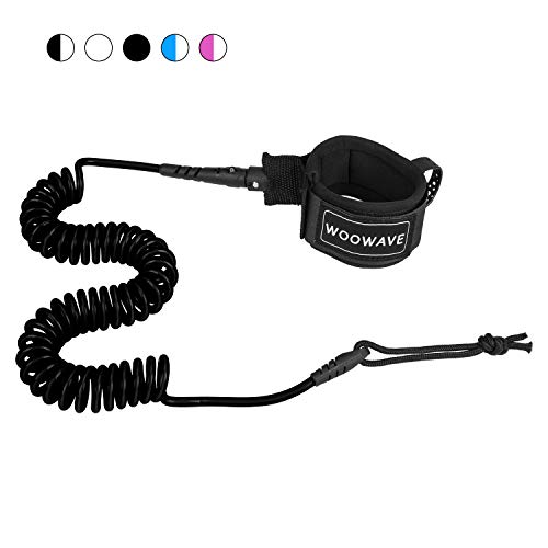 image for WOOWAVE SUP Leash 11 Foot Coiled Stand Up Paddle Board Surfboard Leash